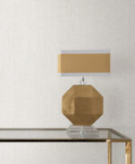 Candice Olson Luminous - High Performance -  Loominosity Solid Faux Linen Wallpaper - White - York - COD0647N - Image 4