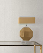 Candice Olson Luminous - High Performance -  Loominosity Solid Faux Linen Wallpaper - Silver - York - COD0651N - Image 4