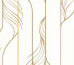 Candice Olson Decadence II -  Elemental Thread Wispy Stripe Wallpaper - White, Gold  - York - DF3301 - Image 3
