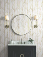 Candice Olson Decadence II -  Elemental Thread Wispy Stripe Wallpaper - White, Gold  - York - DF3301 - Image 5