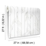 Candice Olson Decadence II -  Elemental Thread Wispy Stripe Wallpaper - White, Silver  - York - DF3302 - Image 6