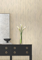Candice Olson Decadence II -  Elemental Thread Wispy Stripe Wallpaper - Neutral Pearl, Silver  - York - DF3303 - Image 4