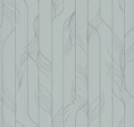Candice Olson Decadence II -  Elemental Thread Wispy Stripe Wallpaper - Blue, Silver  - York - DF3304