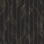 Candice Olson Decadence II -  Elemental Thread Wispy Stripe Wallpaper - Black, Gold  - York - DF3305