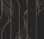 Candice Olson Decadence II -  Elemental Thread Wispy Stripe Wallpaper - Black, Gold  - York - DF3305 - Image 3