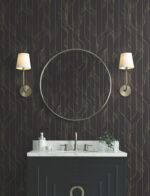 Candice Olson Decadence II -  Elemental Thread Wispy Stripe Wallpaper - Black, Gold  - York - DF3305 - Image 5