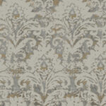 Candice Olson Decadence II -  Faux Velvet Crush Damask Pearlescent Wallpaper - Taupe, Gold  - York - DF3331