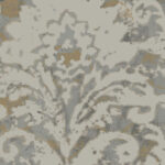Candice Olson Decadence II -  Faux Velvet Crush Damask Pearlescent Wallpaper - Taupe, Gold  - York - DF3331 - Image 3