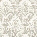 Candice Olson Decadence II -  Faux Velvet Crush Damask Pearlescent Wallpaper - Soft Neutral, Pearl  - York - DF3333