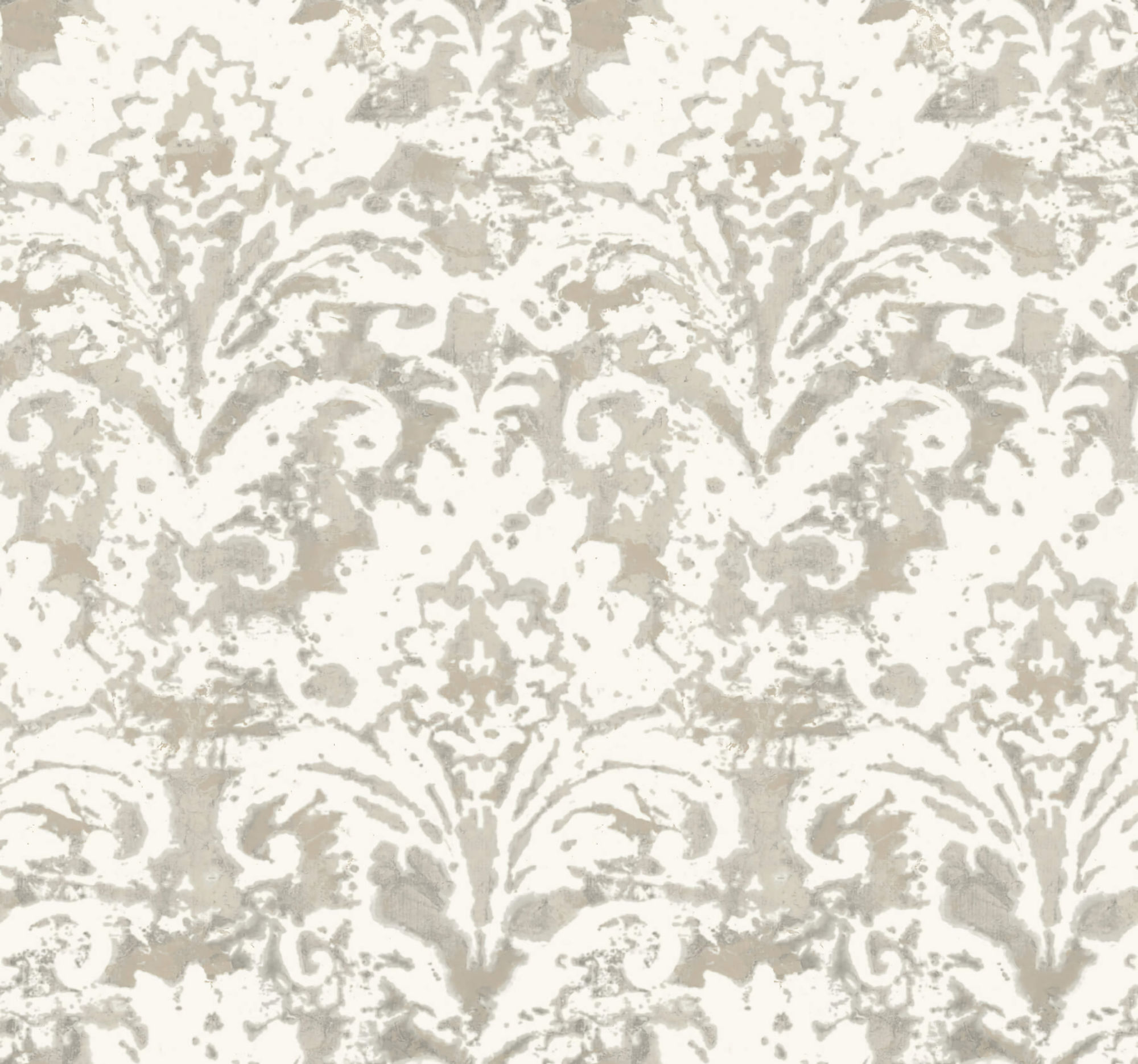 DF3333 Candice Olson Decadence II - Faux Velvet Crush Damask Pearlescent Wallpaper - Soft Neutral, Pearl - York - DF3333 - Image 1