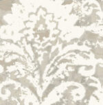 Candice Olson Decadence II -  Faux Velvet Crush Damask Pearlescent Wallpaper - Soft Neutral, Pearl  - York - DF3333 - Image 3