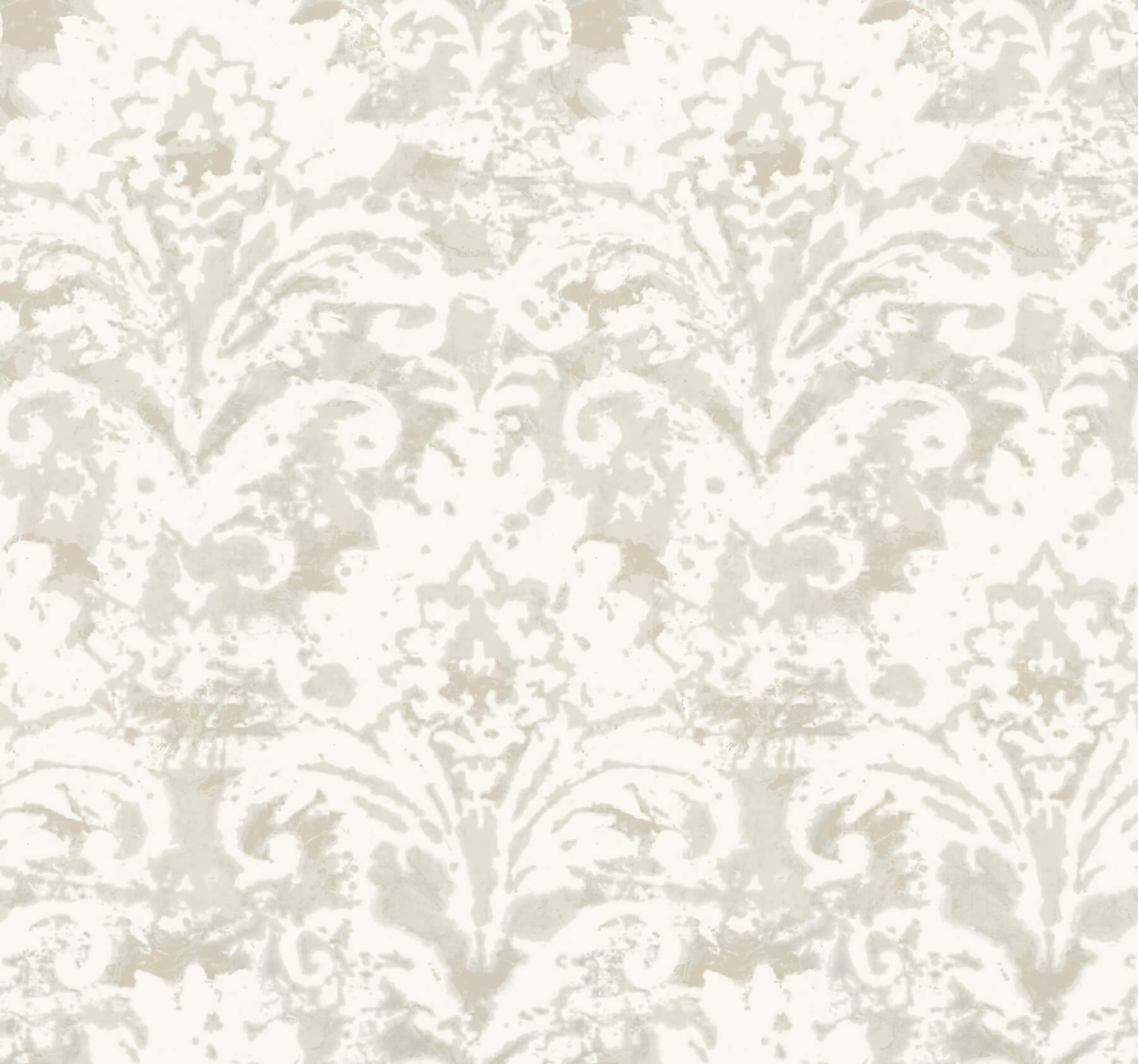 DF3334 Candice Olson Decadence II - Faux Velvet Crush Damask Pearlescent Wallpaper - Cream, Pearl - York - DF3334 - Image 1