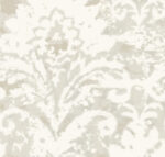 Candice Olson Decadence II -  Faux Velvet Crush Damask Pearlescent Wallpaper - Cream, Pearl  - York - DF3334 - Image 3