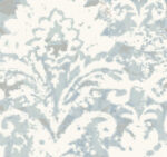 Candice Olson Decadence II -  Faux Velvet Crush Damask Pearlescent Wallpaper - Blue, Pearl  - York - DF3335 - Image 3