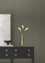 Candice Olson Decadence II -  Uptown Glam Damask Small Print  Glass Beads Wallpaper - Black, Gold  - York - DF3336 - Image 4
