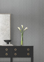 Candice Olson Decadence II -  Uptown Glam Damask Small Print  Glass Beads Wallpaper - Charcoal  - York - DF3338 - Image 4