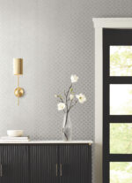 Candice Olson Decadence II -  Uptown Glam Damask Small Print  Glass Beads Wallpaper - White  - York - DF3339 - Image 5