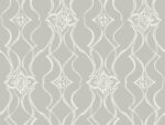 Candice Olson Decadence II -  Pirouette Damask Stripe Wallpaper - Grey  - York - DF3374