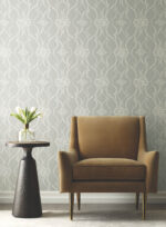 Candice Olson Decadence II -  Pirouette Damask Stripe Wallpaper - Grey  - York - DF3374 - Image 5