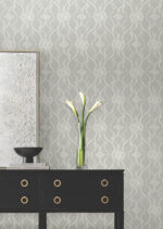 Candice Olson Decadence II -  Pirouette Damask Stripe Wallpaper - Grey  - York - DF3374 - Image 4