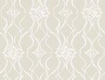 Candice Olson Decadence II -  Pirouette Damask Stripe Wallpaper - Beige  - York - DF3375