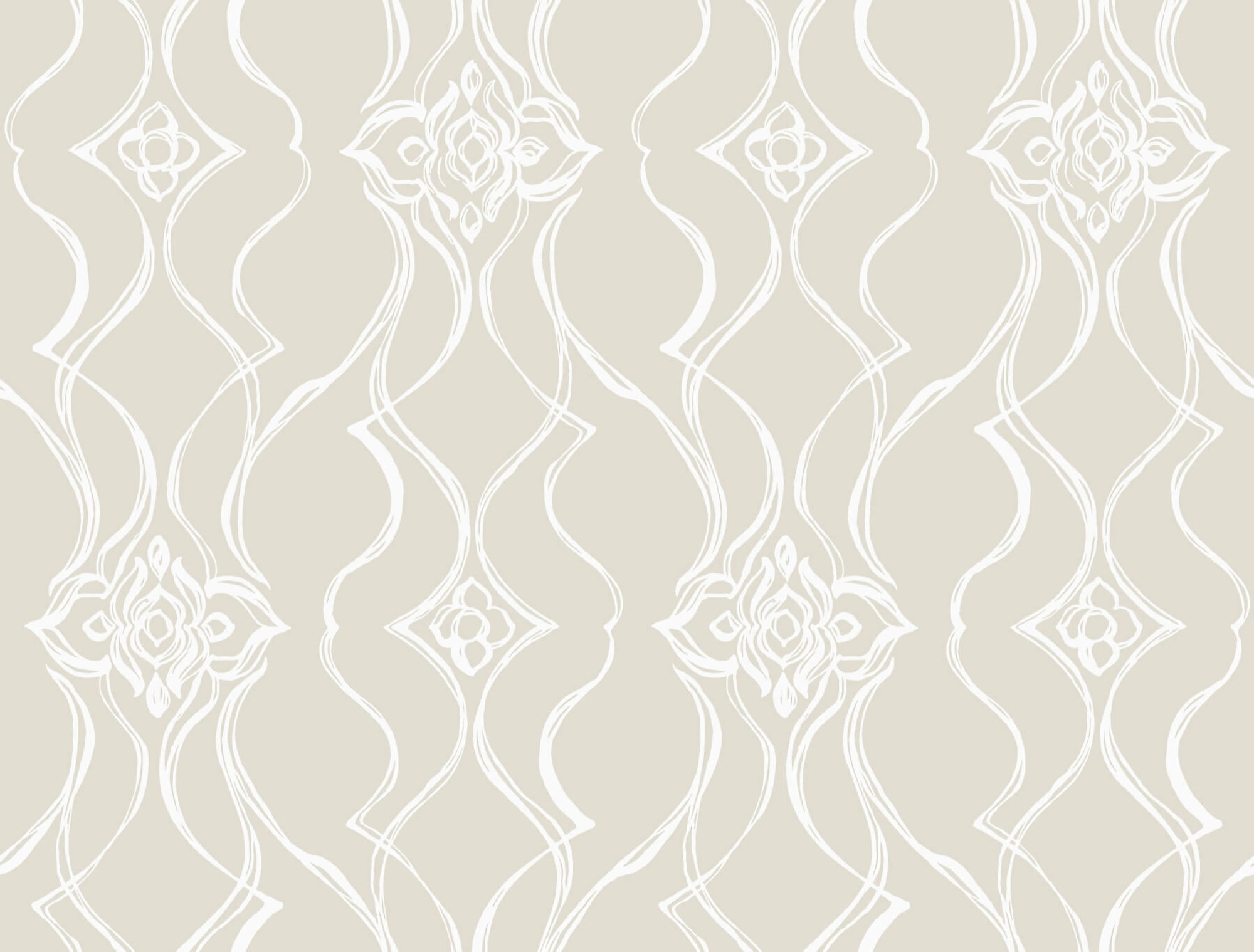DF3375 Candice Olson Decadence II - Pirouette Damask Stripe Wallpaper - Beige - York - DF3375 - Image 1