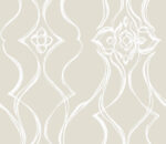 Candice Olson Decadence II -  Pirouette Damask Stripe Wallpaper - Beige  - York - DF3375 - Image 3