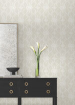 Candice Olson Decadence II -  Pirouette Damask Stripe Wallpaper - Beige  - York - DF3375 - Image 4