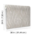 Candice Olson Decadence II -  Zebra Chic Print Wallpaper on Foil - Silver  - York - DF3392 - Image 6