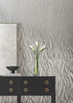 Candice Olson Decadence II -  Zebra Chic Print Wallpaper on Foil - Silver  - York - DF3392 - Image 4