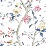 Lillian August - Sparrow Haven Wallpaper - Type II 20 Oz. Vinyl - Painted Paradise - Wallquest - LN40001
