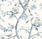 Lillian August - Sparrow Haven Wallpaper - Type II 20 Oz. Vinyl - Breezy Blue - Wallquest - LN40002