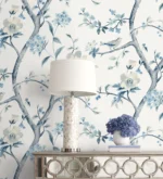 Lillian August - Sparrow Haven Wallpaper - Type II 20 Oz. Vinyl - Breezy Blue - Wallquest - LN40002 - Image 4