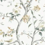 Lillian August Coastal Haven - Sparrow Haven Wallpaper - Type II 20 Oz. Vinyl - Grayed Out - Wallquest - LN40008