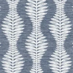 Lillian August Coastal Haven - Carina Curved Leaves Stripe Wallpaper - Type II 20 Oz. Vinyl - Island Night, Navy - Wallquest - LN40502