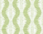 Lillian August Coastal Haven - Carina Curved Leaves Stripe Wallpaper - Type II 20 Oz. Vinyl - Fresh Green - Wallquest - LN40504