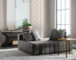 Lillian August Coastal Haven - Carina Curved Leaves Stripe Wallpaper - Type II 20 Oz. Vinyl - Terra Cotta - Wallquest - LN40506 - Image 6