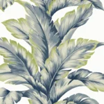 Lillian August Coastal Haven - Banana Springs  Stripe Wallpaper - Type II 20 Oz. Vinyl - Luana Blue - Wallquest - LN40602