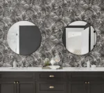 Lillian August Coastal Haven - Cordelia Leaves Frond Wallpaper - Type II 20 Oz. Vinyl - Onyx - Wallquest - LN40700 - Image 4
