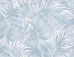 Lillian August Coastal Haven - Cordelia Leaves Frond Wallpaper - Type II 20 Oz. Vinyl - Dream Blue - Wallquest - LN40702