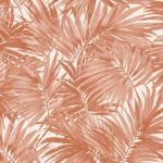 Lillian August Coastal Haven - Cordelia Leaves Frond Wallpaper - Type II 20 Oz. Vinyl - Coral - Wallquest - LN40706