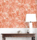 Lillian August Coastal Haven - Cordelia Leaves Frond Wallpaper - Type II 20 Oz. Vinyl - Coral - Wallquest - LN40706 - Image 5