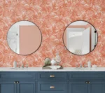 Lillian August Coastal Haven - Cordelia Leaves Frond Wallpaper - Type II 20 Oz. Vinyl - Coral - Wallquest - LN40706 - Image 4