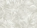 Lillian August Coastal Haven - Cordelia Leaves Frond Wallpaper - Type II 20 Oz. Vinyl - Dove - Wallquest - LN40707