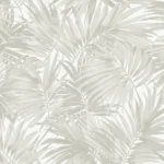 Lillian August Coastal Haven - Cordelia Leaves Frond Wallpaper - Type II 20 Oz. Vinyl - Dove - Wallquest - LN40707