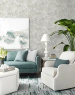 Lillian August Coastal Haven - Cordelia Leaves Frond Wallpaper - Type II 20 Oz. Vinyl - Dove - Wallquest - LN40707 - Image 6