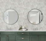 Lillian August Coastal Haven - Cordelia Leaves Frond Wallpaper - Type II 20 Oz. Vinyl - Dove - Wallquest - LN40707 - Image 4