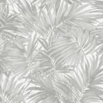 Lillian August Coastal Haven - Cordelia Leaves Frond Wallpaper - Type II 20 Oz. Vinyl - Rock Gray - Wallquest - LN40708