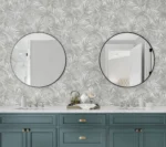 Lillian August Coastal Haven - Cordelia Leaves Frond Wallpaper - Type II 20 Oz. Vinyl - Rock Gray - Wallquest - LN40708 - Image 4