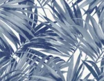 Lillian August Coastal Haven - Cordelia Leaves Frond Wallpaper - Type II 20 Oz. Vinyl - Indigo - Wallquest - LN40712 - Image 3